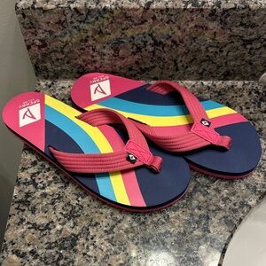 Sperry Multicolor Striped Flip Flops